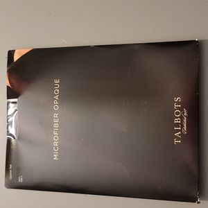 Talbots microfiber opaque control top stockings, navy size cl